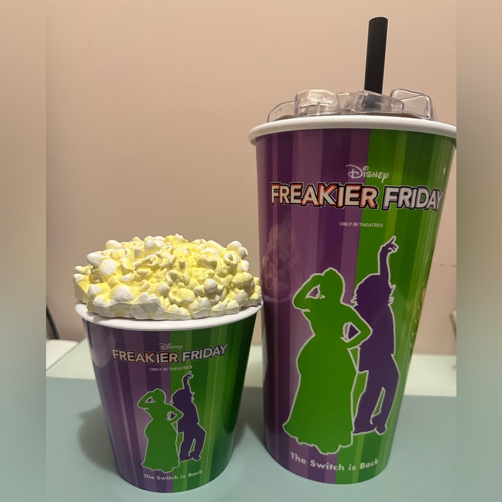 Disney Freakier Friday Popcorn Bucket & Drink Cup - Purple, Green, Yellow